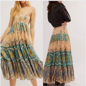 Free People Multicolor Paisley Maxi Skirt